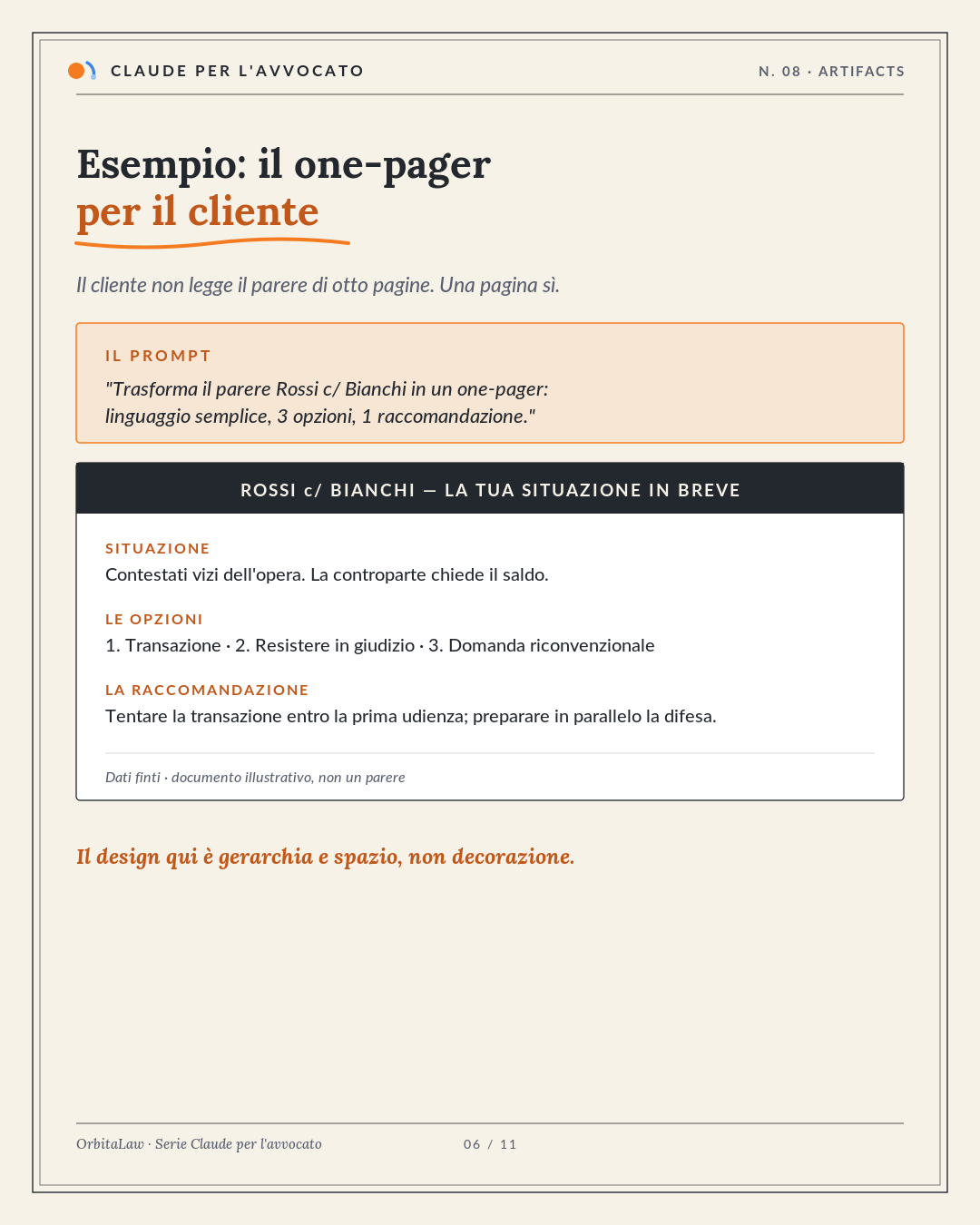 06 Esempio onepager